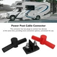thumbnail image 4 of Power Post Cable Connector, Dual Powerpost Cable Connectors M10 Dual Studs Cable Connector With 2 Insulators For Car RV Ship Truck DC12 To 48V, 4 of 8