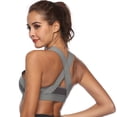 thumbnail image 5 of Ludlz Women Padded Strappy Sports Bra Yoga Tops Activewear Workout Clothes Quick Dry Sports Gym Crop Top, 5 of 6