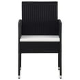 thumbnail image 3 of vidaXL 7 Piece Garden Dining Set Black Poly Rattan and Steel, 3 of 5