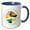 Blue/White, variant on 3drose, American Beaches - Ona Beach, Lincoln County, Oregon Travel Gift, 11oz Two-tone Yellow Mug