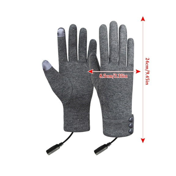 USB Heated Outdoor Cycling Gloves – Velvet Lined, Warm Rechargeable Gloves for Driving, Biking, and Cold Weather, Breathable, Washable, Comfortable Fit