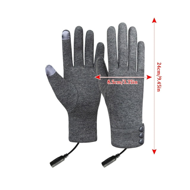 LSLJS Gants de Cyclisme Extérieurs Gants Chauffants USB Plus Velours Chauds Gants de Conduite Rechargeables