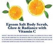 Dr Teal's Pink Himalayan Salt Scrub Glow & Radiance with Pure Epsom Salt & Citrus Essential Oils 16 oz