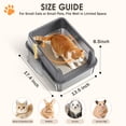 thumbnail image 4 of Caja de arena para gatos Bsemax de acero inoxidable con tapa para gatos pequeños, 4 of 9