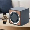 Anqidi Rotating Watch Box Black Leather Display Box Automatic Watch Winder Display Case Gift for Man and Women