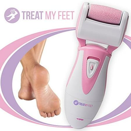 Heal File Electric Callus Remover & Foot File - Spa Foot Care Pedicure Tools for Smoother Heels, Dry Feet & Dead Skin - Powerful Pumice Stone Rollers Pink Pedi Perfect Feet Sander Grater By Treat My Feet ()