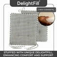 thumbnail image 3 of Klear Vu Porch Rocking Chair Cushions Set, Suitable for Living Room Rockers, Stylish Seat and Back Pads Include Non-Slip Bottom + Fabric Ties, 20" X 17" X 2”, Gingham Black, 3 of 5