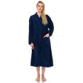 thumbnail image 3 of TowelSelections Women's Robe Cotton Terry Cloth Kimono Soft Bathrobe Small/Medium Navy, 3 of 6