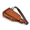 thumbnail image 4 of Bolso de pecho vintage de piel de vaca de primera capa para hombre, bolso de mensajero de cuero genuino, bolso de pecho casual, bolso de hombre desgastado cepillado hecho a mano, 4 of 5