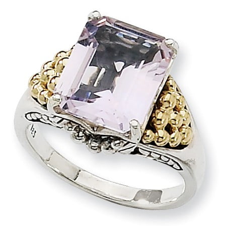 6 7 925 Sterling Silver With 14k 4.00Pink Amethyst Ring Jewelry Gifts for Women Ring Size Options 6 7 925 Sterling Silver With 14k 4.00Pink Amethyst Ring Jewelry Gifts for Women Ring Size Options