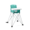 thumbnail image 1 of Bright Starts Pop 'N Dine Trona portátil, interior/exterior, bandeja sin BPA, fácil de plegar, unisex, verde azulado, 6 meses +, 1 of 5