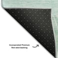 thumbnail image 6 of HomeRoots 655421 10 x 14 ft. Teal & Ivory Abstract Transitional Washable Machine Made Rectangle Area Rug with UV Protection, 6 of 9