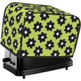 thumbnail image 1 of Toaster Cover 4 Slice Vintage Groovy Flowers Dustproof Bread Maker Cover Fingerprint Bakeware Protection Wide Slot Toaster Bag Reusable Kitchen Small Appliance Cover TC23, 1 of 1