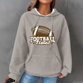 thumbnail image 2 of Xudanell Womens Hoodie Vintage Pullover Graphic Sweatshirt Clothes for Women Colourful Football Print Sweatshirt with Hood Grey M, 2 of 5