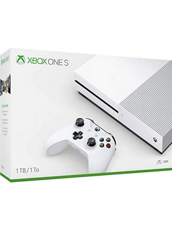 Restored Microsoft Xbox One S 1TB Gaming Console White (Refurbished)