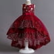 thumbnail image 1 of Especial para niñas vestido bordado cuentas lentejuelas flor cola falda, 1 of 6
