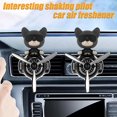 thumbnail image 4 of Ambientadores para coche Dhocwuotl con diseño de oso piloto y 8 tabletas aromáticas, 4 of 6