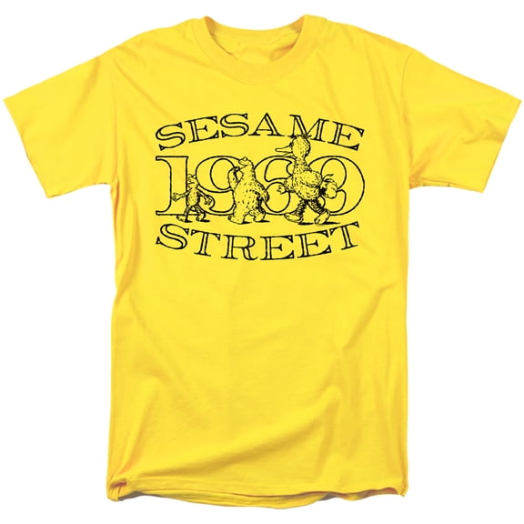 Sesame Street Friend StrolLong S/S Adult 18/1 T-Shirt Yellow