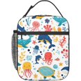 thumbnail image 1 of Axolotl Lunch Box for ,Cute Animal Insulated Bag for Student,Dark Blue Reusable Thermal Insulation Cooler Tote Bags for School Work Picnic Camping Outdoor s, 1 of 7