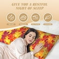 thumbnail image 4 of KLL Ultra Soft Microfiber Body Pillow Cover/Pillowcases 20"x54" with Hidden Zipper Closure-Autumn Leaves, 4 of 8