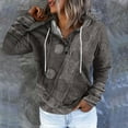 thumbnail image 2 of Women Hoodies Clearance V-Neck Pullover Hoodies Tie-Dye Sweatshirts Drawstring Long Sleeve Tops, 2 of 6