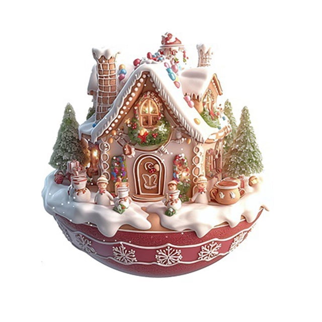 SDNall Christmas Tree Decorations, Hanging Christmas Decorations, Christmas House Decorations, Christmas Hanging Decoration Christmas Tree Decoration Exquisite House Acrylic Hanging Decoration