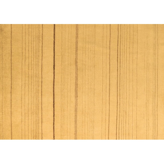 Ahgly Company Machine Washable Indoor Rectangle Solid Brown Modern Area Rugs, 8' x 12'