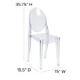 thumbnail image 4 of BizChair 4 Pack Ghost Side Chair in Transparent Crystal, 4 of 12