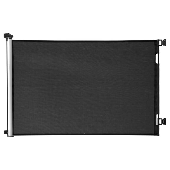 Expandable Pet Gate, 57" Wide x 38.5" Tall, Secure Lock, Easy Walk-Through Design for Stairs, Hallways, Indoor&Outdoor Use, Black Mesh Barrier