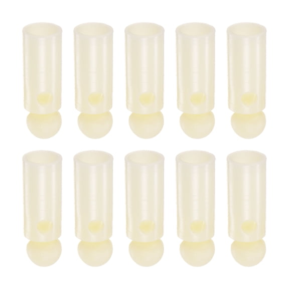 Umbrella Tail Beads PP 8mm Dia for Outdoor Umbrella Cover, White, 10 Pieces