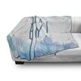 thumbnail image 3 of Gender Reveal Soft Flannel Fleece Throw Blanket, Blue Tones Paint Drops Its a Boy Typography Happy Watercolor Illustration, Cozy Plush for Indoor and Outdoor Use, 70" x 90", Multicolor, by Ambesonne, 3 of 6