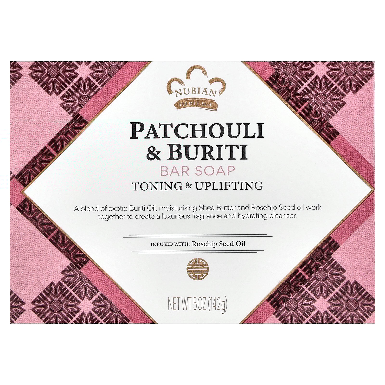 Nubian Heritage Bar Soap, Patchouli & Buriti, 5 oz (142 g)
