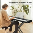 thumbnail image 6 of QRKD Weighted Keyboard Piano 88 Keys Digital Piano with Adjustable Dual "X" Shape Stand, Portable Bag, Professional Pedal, Stereo Headphones and Smart MIDI Bluetooth Function(Weighted Key-Black), 6 of 7