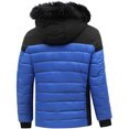 thumbnail image 3 of XMMSWDLA Deals Clearance Tops for Men Winter Stitching Casual Thick Fit Side Seam Pockets Warm Zipper Cotton Jacket, 3 of 7