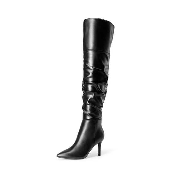 Dream Pairs Women's Over The Knee High Heels Boots Pointed Toe Stiletto Sexy Fall Long Boots