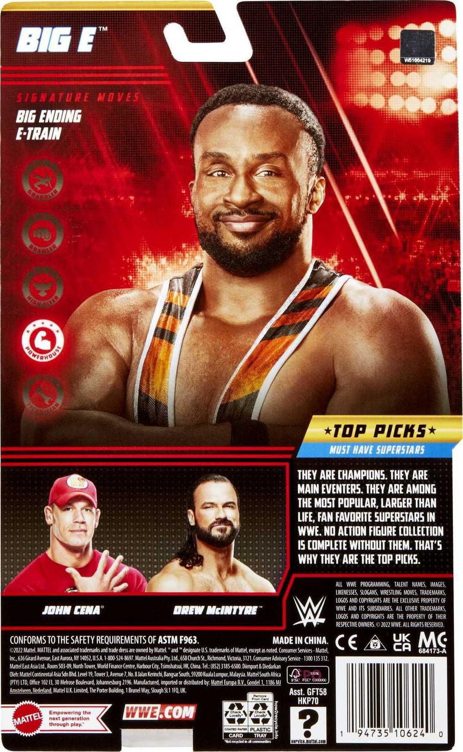 WWE – Top Picks – Figurine articulée – Big E