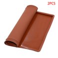 thumbnail image 1 of 2 Pieces Rectangular Shape Silicone Swiss Cake Mat Sushi Mold Pizza Baking Pan Dough Roller, 1 of 10