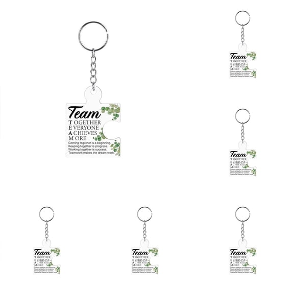 BinKFF Team Appreciation Gifts for Employee Coworker Staff Bulk, Puzzle Piece Acrylic Keychains Team Gift Thank You Appreciation Gifts Boss Day Farewell Retirement Gift