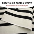thumbnail image 6 of iOhouze Outdoor Rugs Black and Beige Striped Porch Rug 2.3 x3.6 ft Outdoor Doormats Front Door Rug for Front Door Kitchen Hallway Bedroom Laundry Room, 6 of 8
