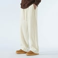 thumbnail image 2 of TBWNWG Men's Solid Color Loose Sag Straight Leg Wide Leg Pants Casual Sweatpants,Size 2XL, 2 of 5