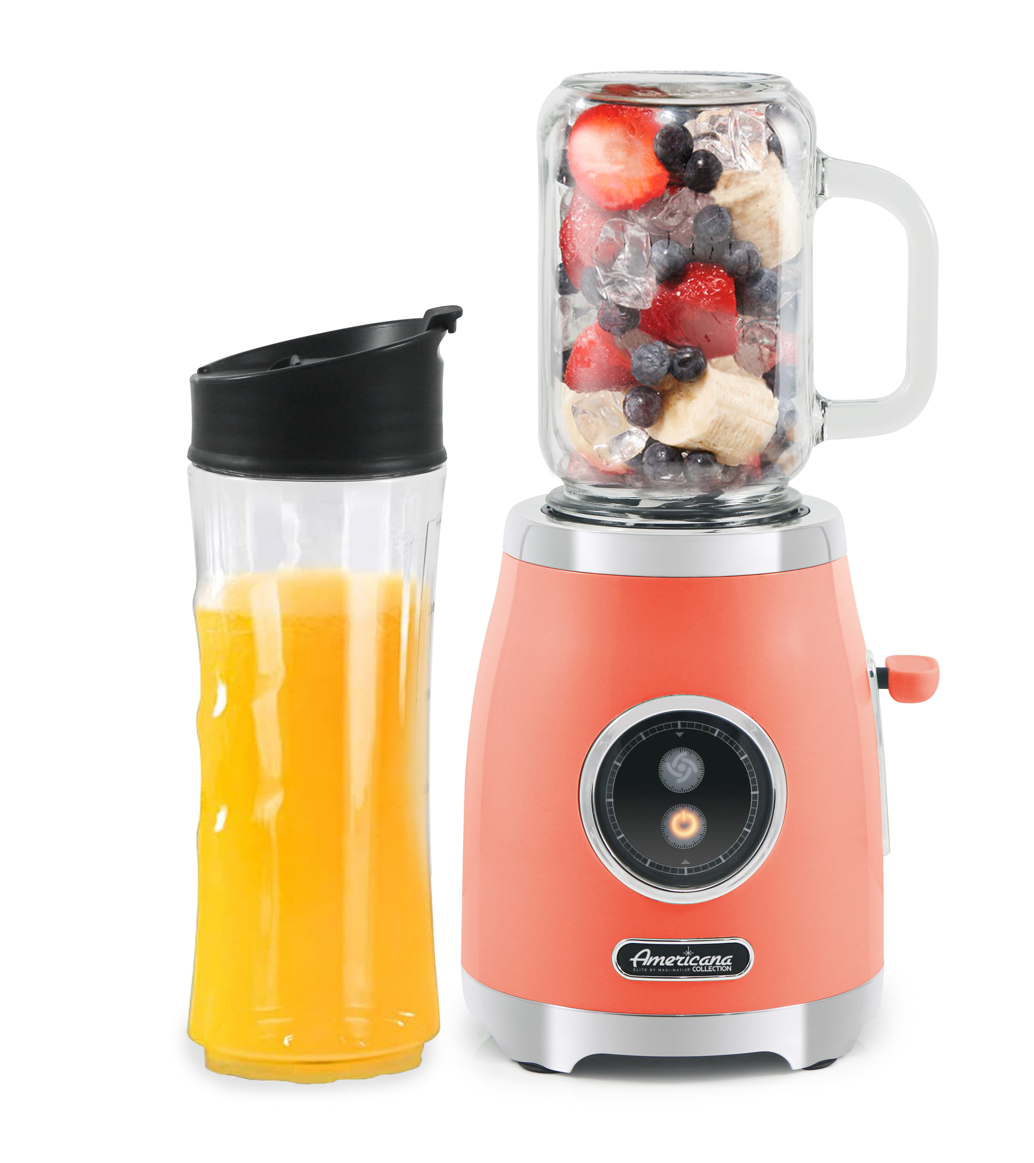 Smoothie Blenders for smoothies portable blender cup USB rechargeable blender glass bottle fruit juice mixer Coral Red