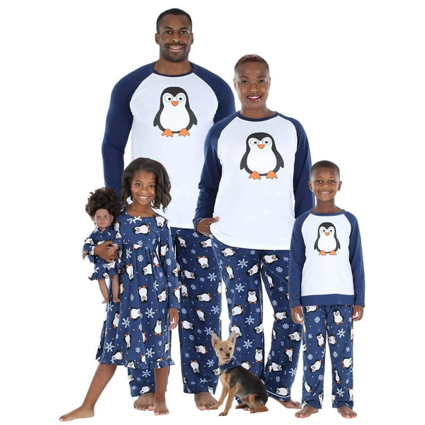 SleepytimePJs Matching Family Penguin Pajamas, chill Penguin, Large, Womens  (PJ Set) 