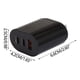 thumbnail image 3 of Cargador USB C de 65W, adaptador PD de 3 puertos, enchufe de pared QC, bloque de carga multi puerto Type-C, cubos, cargador móvil Type-C, cargador de viaje multi puerto americano estándar de 2A USB +, 3 of 8