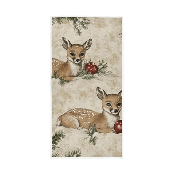 Vintage Nature Scene with Deer Face Towel Absorbent Hand Towels Bath Sport Gym