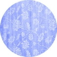 thumbnail image 1 of Ahgly Company Indoor Round Abstract Blue Contemporary Area Rugs, 3' Round, 1 of 4