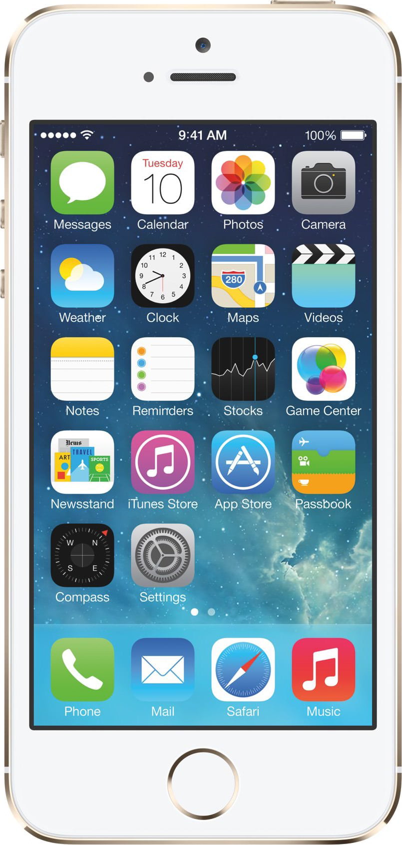No Contract Apple iPhone 5S 16GB Gold (AT&T) -Smart Phone - Walmart.com