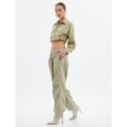 thumbnail image 6 of Buttoned Pocket Detail Elastic Waist Crop Parachute Shirt, 6 of 8