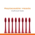 thumbnail image 6 of WOLK T6421 Ultra Whitening Toothbrush with Pressure Sensor & 5 Brushing Modes, 8 Dupont Brush Heads, Premium Travel Case, Rechargeable. Maroon, 6 of 6