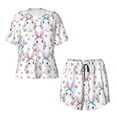 thumbnail image 4 of Naloa Cartoon Cute Rabbit Women's Short-Sleeved Pajama Set, Loungewear, Summer pajamas, Breathable Cozy - 3X-Large, 4 of 9