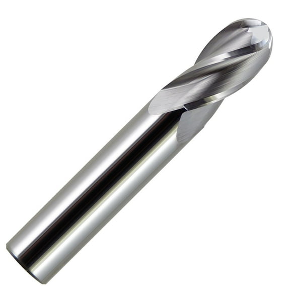 1/8" Diameter 4 Flute Single End Ball 30 Carbide End Mill , 1/2"Length of Cut, 1/8" Shank, 1-1/2" OAL